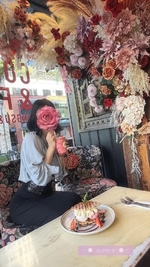お花に包まれるひととき🍰🩵