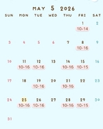 5月シフト